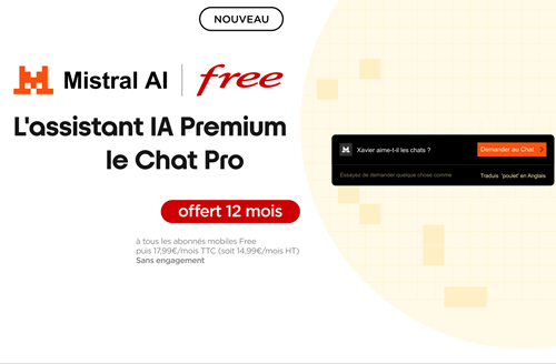 Free Mobile offre Chat Pro de Mistral AI