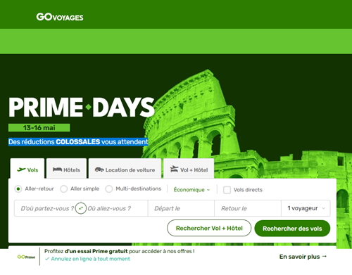 Go Voyages Prime Days