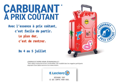 Leclerc carburant prix coutant