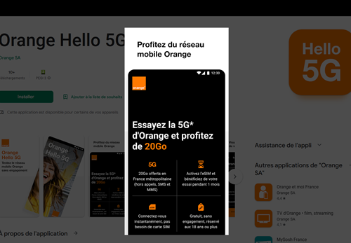 Orange 5G gratuite 1 mois