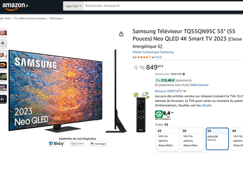 Samsung 2023 Neo Qled Amazon au meilleur prix du net