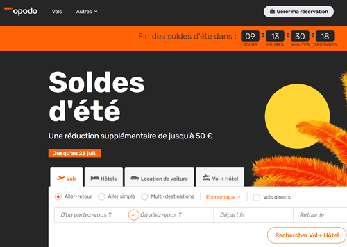 Soldes d'été OPODO