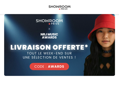 code Showroomprive livraison